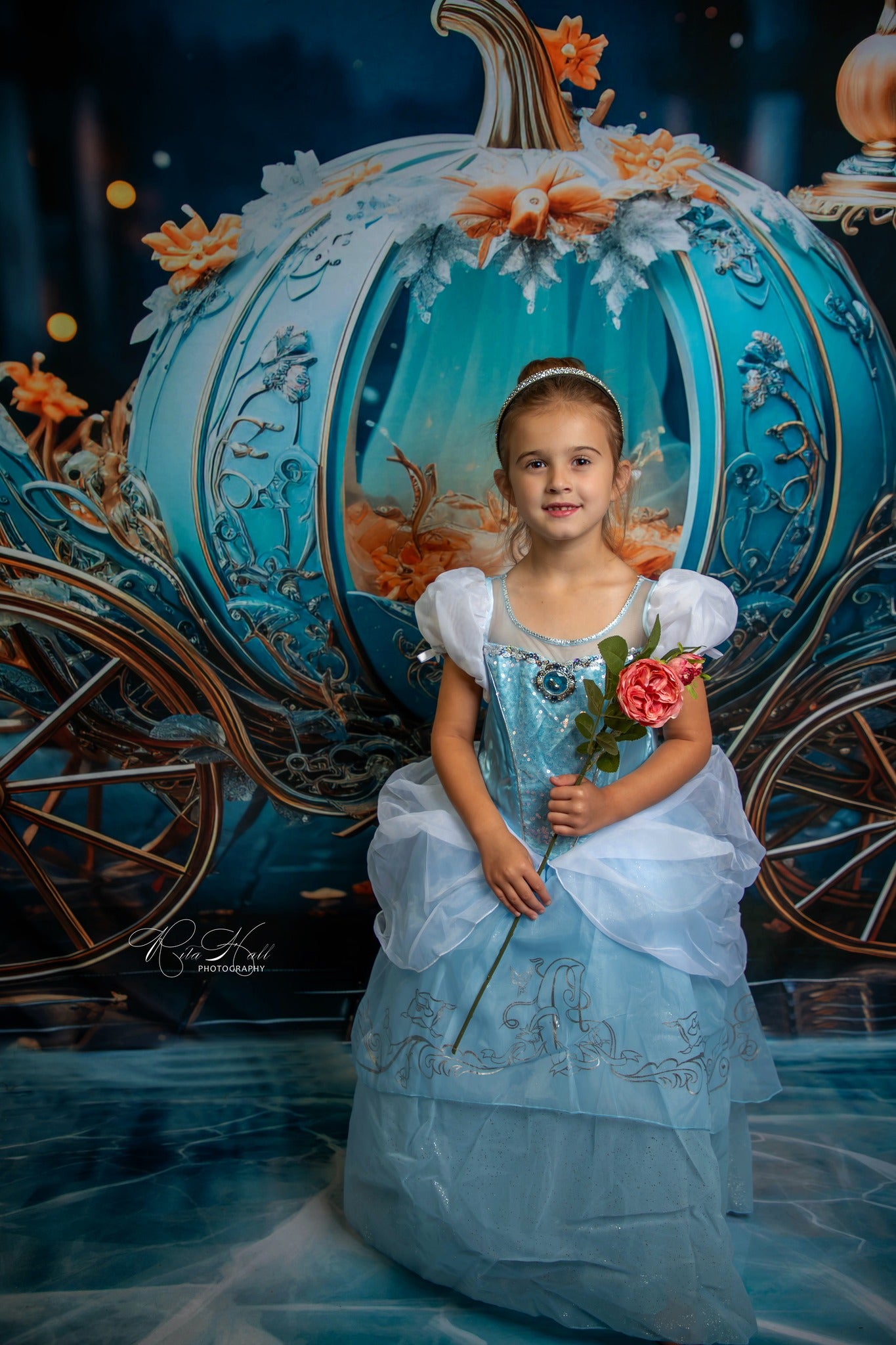 Kate Blauer Kürbis Auto in der Nacht Hintergrund von Chain Photography - Kate Backdrop.de