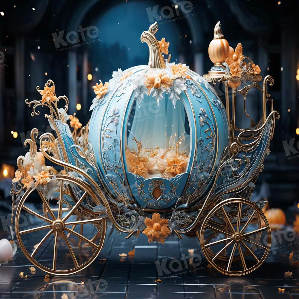 Kate Blauer Kürbis Auto in der Nacht Hintergrund von Chain Photography - Kate Backdrop.de