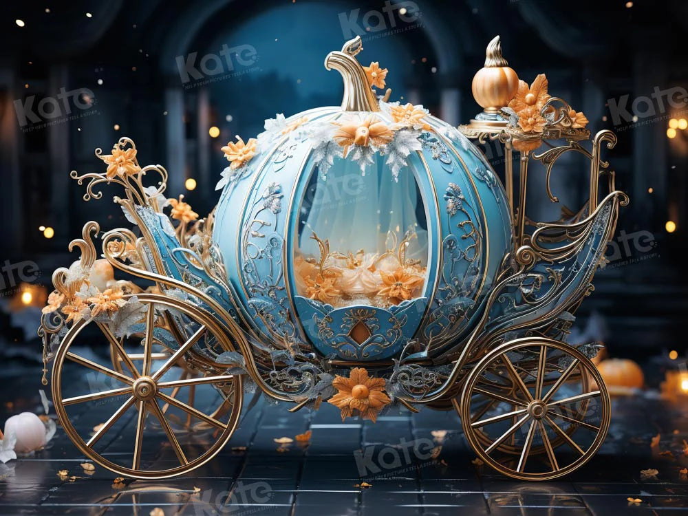 Kate Blauer Kürbis Auto in der Nacht Hintergrund von Chain Photography - Kate Backdrop.de