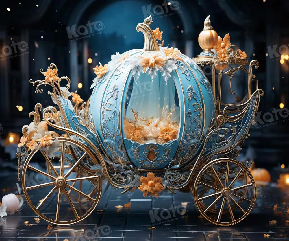 Kate Blauer Kürbis Auto in der Nacht Hintergrund von Chain Photography - Kate Backdrop.de