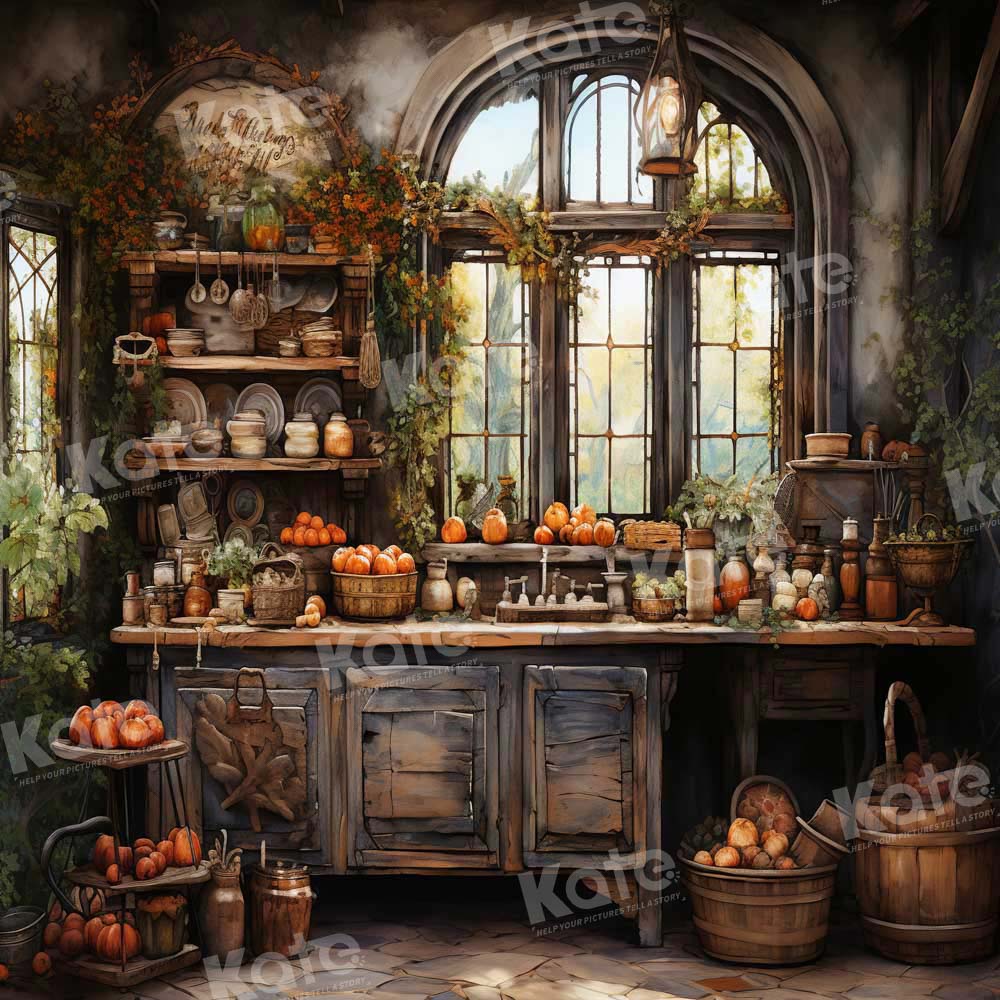 Kate Retro Herbst gemalt Küche Hintergrund von Emetselch - Kate Backdrop.de
