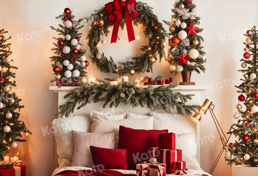 Kate Warme Weihnachten Kopfteil Baum Hintergrund für Fotografie