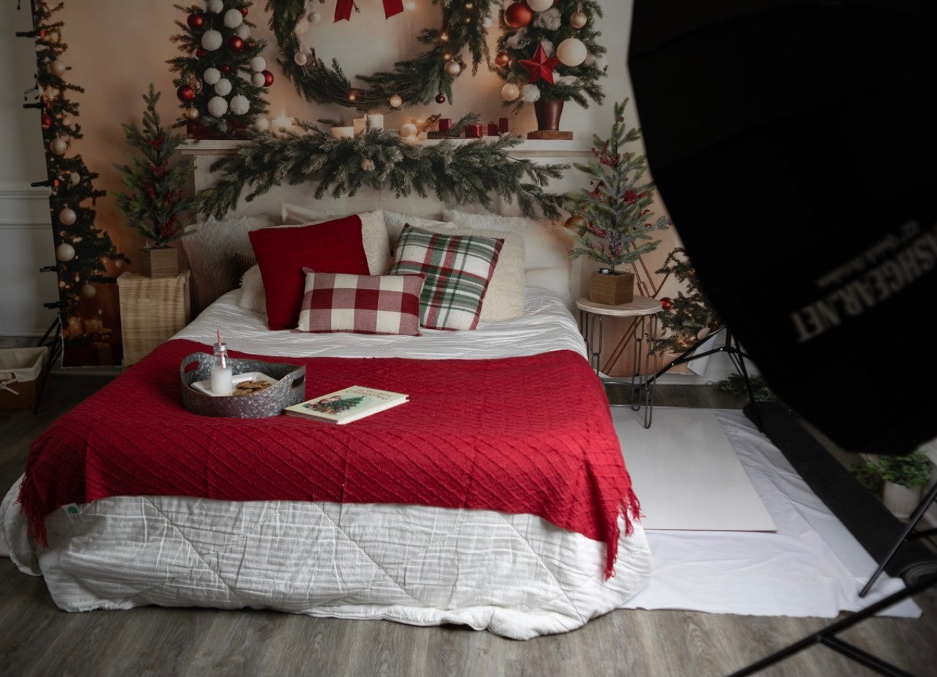 Kate Warme Weihnachten Kopfteil Baum Hintergrund für Fotografie - Kate Backdrop.de