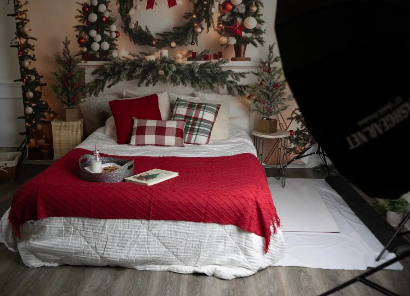 Kate Warm Weihnachtskopfteil Baum Fleece Hintergrund - Kate Backdrop.de