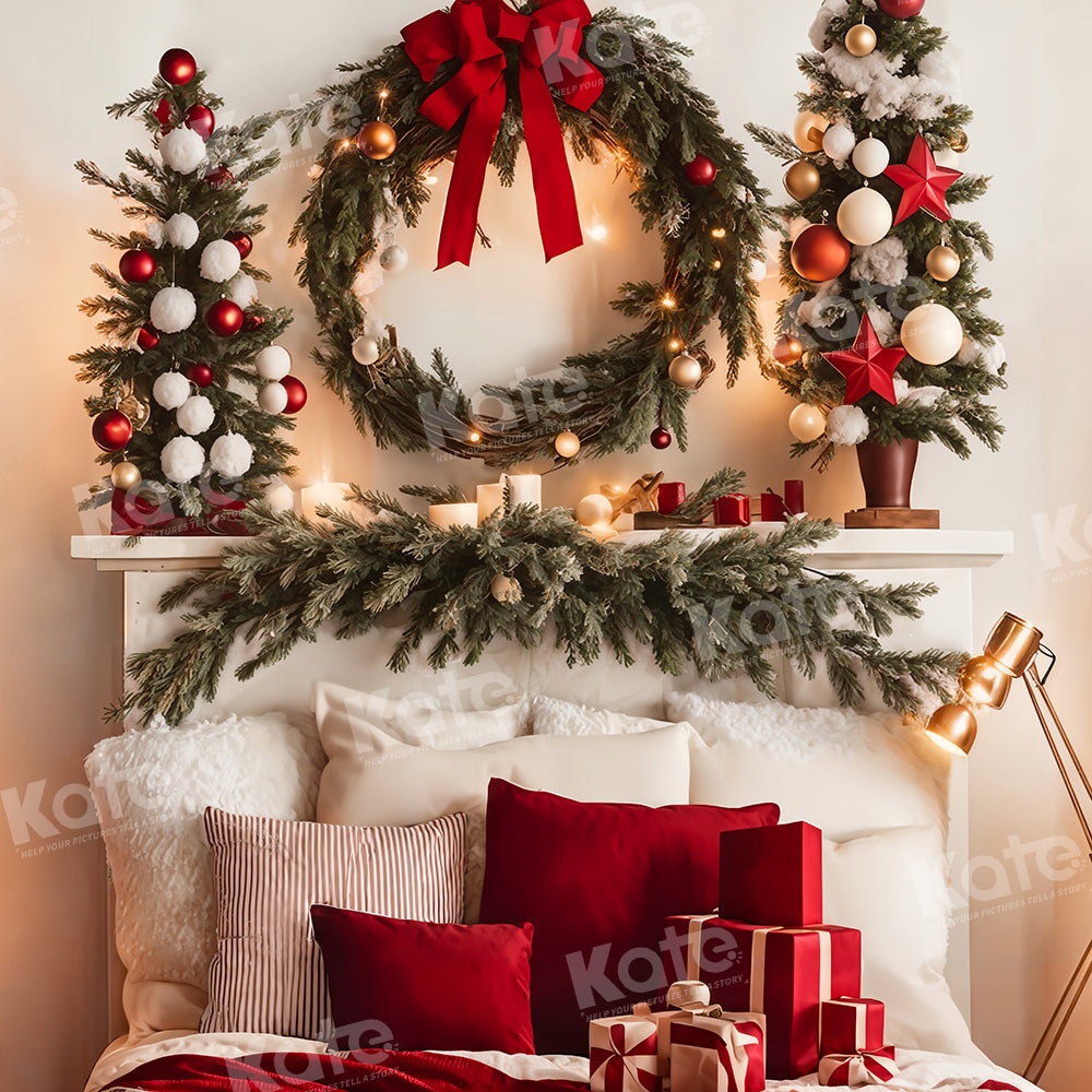 Kate Warme Weihnachten Kopfteil Baum Hintergrund für Fotografie