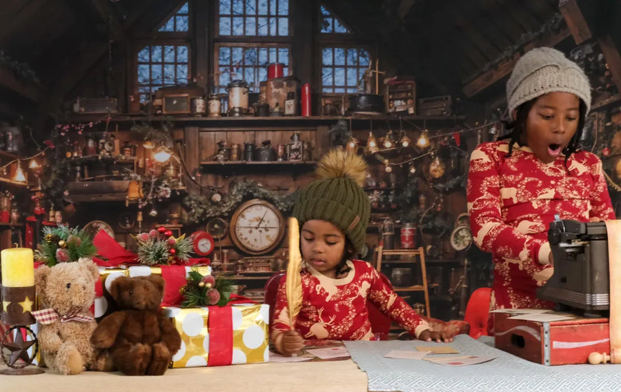 Kate Weihnachten Weihnachtsmann Haus Hintergrund von Emetselch - Kate Backdrop.de