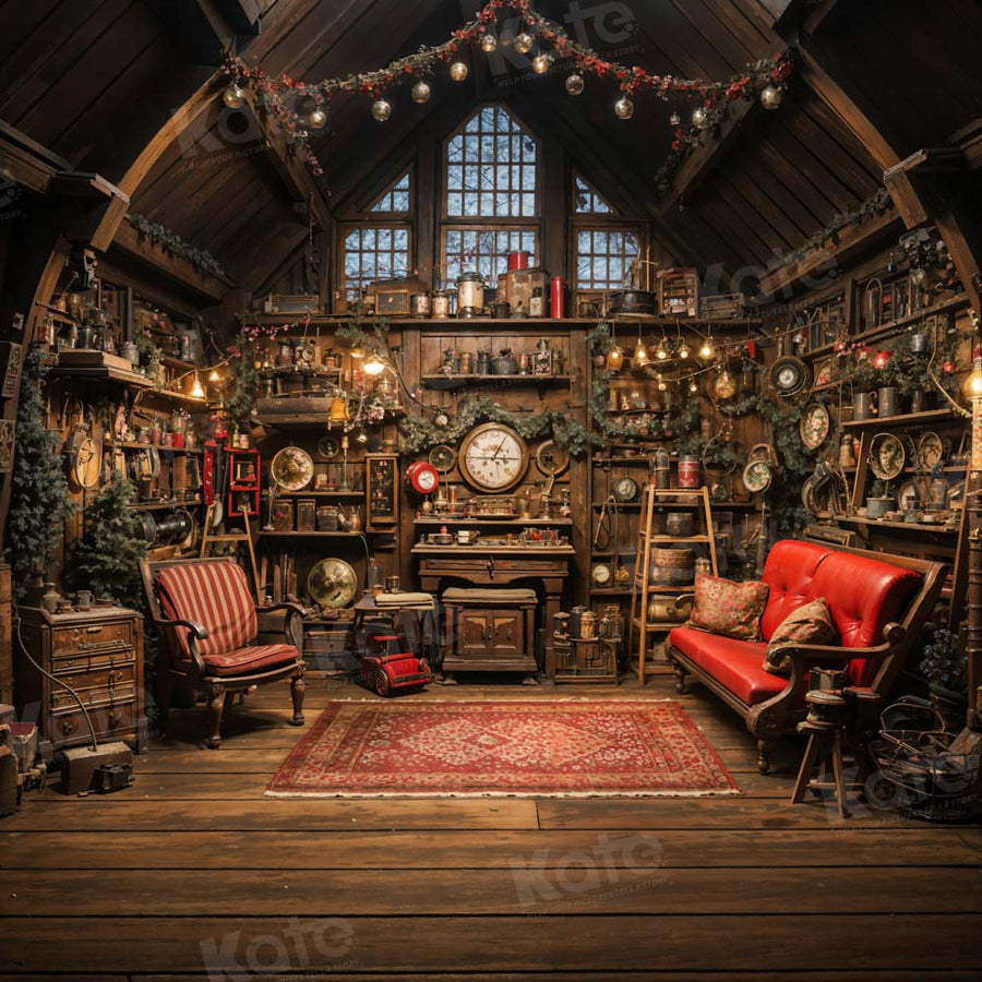 Kate Weihnachten Weihnachtsmann Haus Hintergrund von Emetselch - Kate Backdrop.de