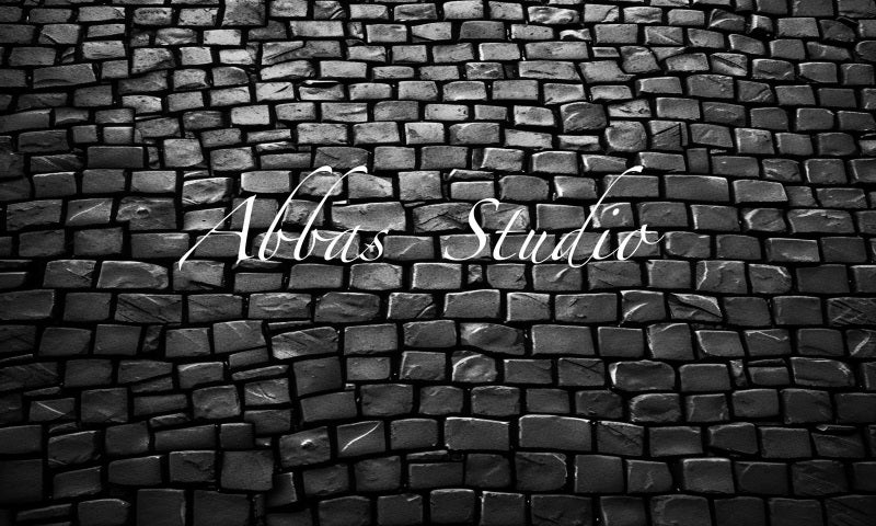 Kate Schwarzer Kopfsteinpflasterboden Hintergrund von Abbas Studio - Kate Backdrop.de