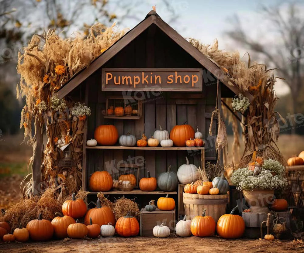 Kate Herbst-Kürbis-Shop-Hintergrund von Chain Photography - Kate Backdrop.de