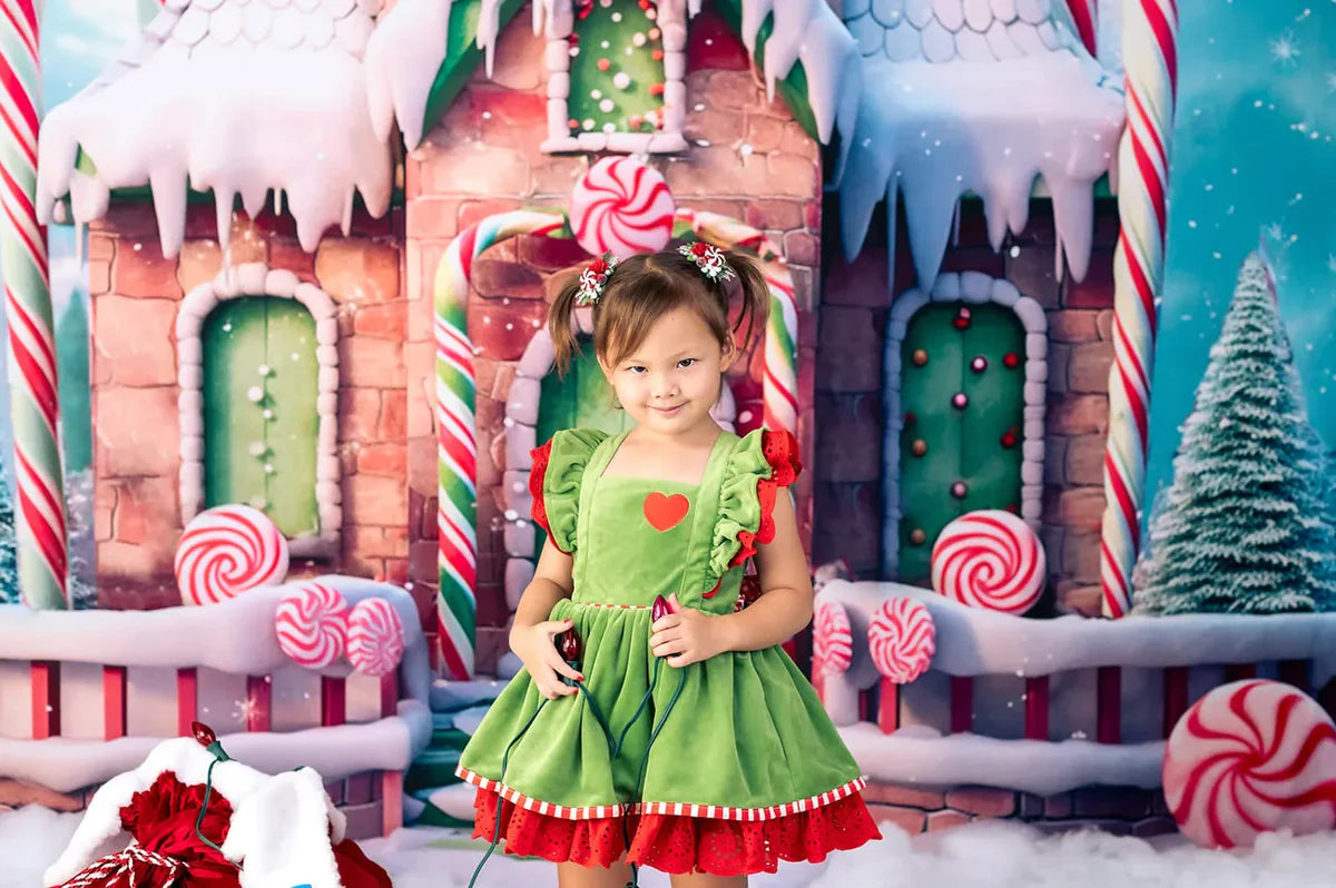 Kate Weihnachten Winter Süßigkeiten Haus Hintergrund von Emetselch - Kate Backdrop.de