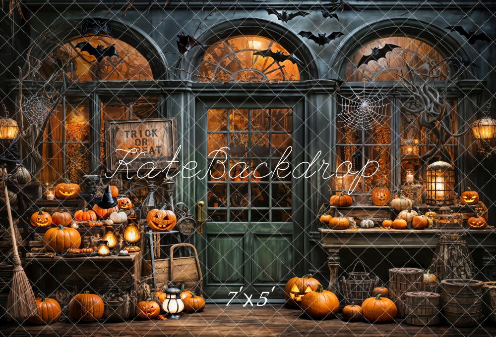 Kate Halloween Spooky Pumpkin Store Trick or Treat Hintergrund von Emetselch - Kate Backdrop.de