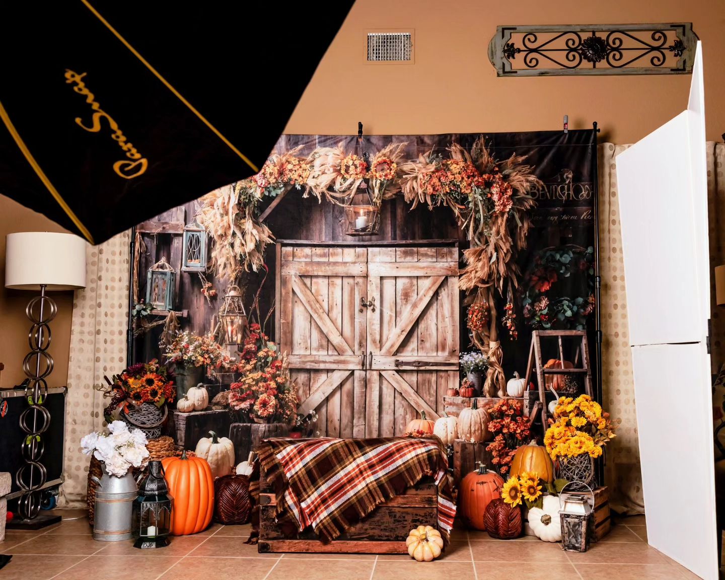 Kate Herbst Scheune Kürbis Hintergrund von Emetselch - Kate Backdrop.de