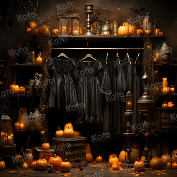Kate Hexenkleid Kleiderschrank Halloween Hintergrund für Fotografie - Kate Backdrop.de