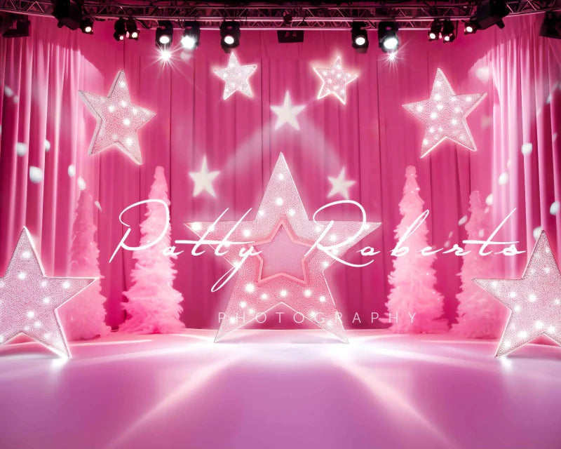 Kate Pink Star Bühnenhintergrund von Patty Roberts - Kate Backdrop.de
