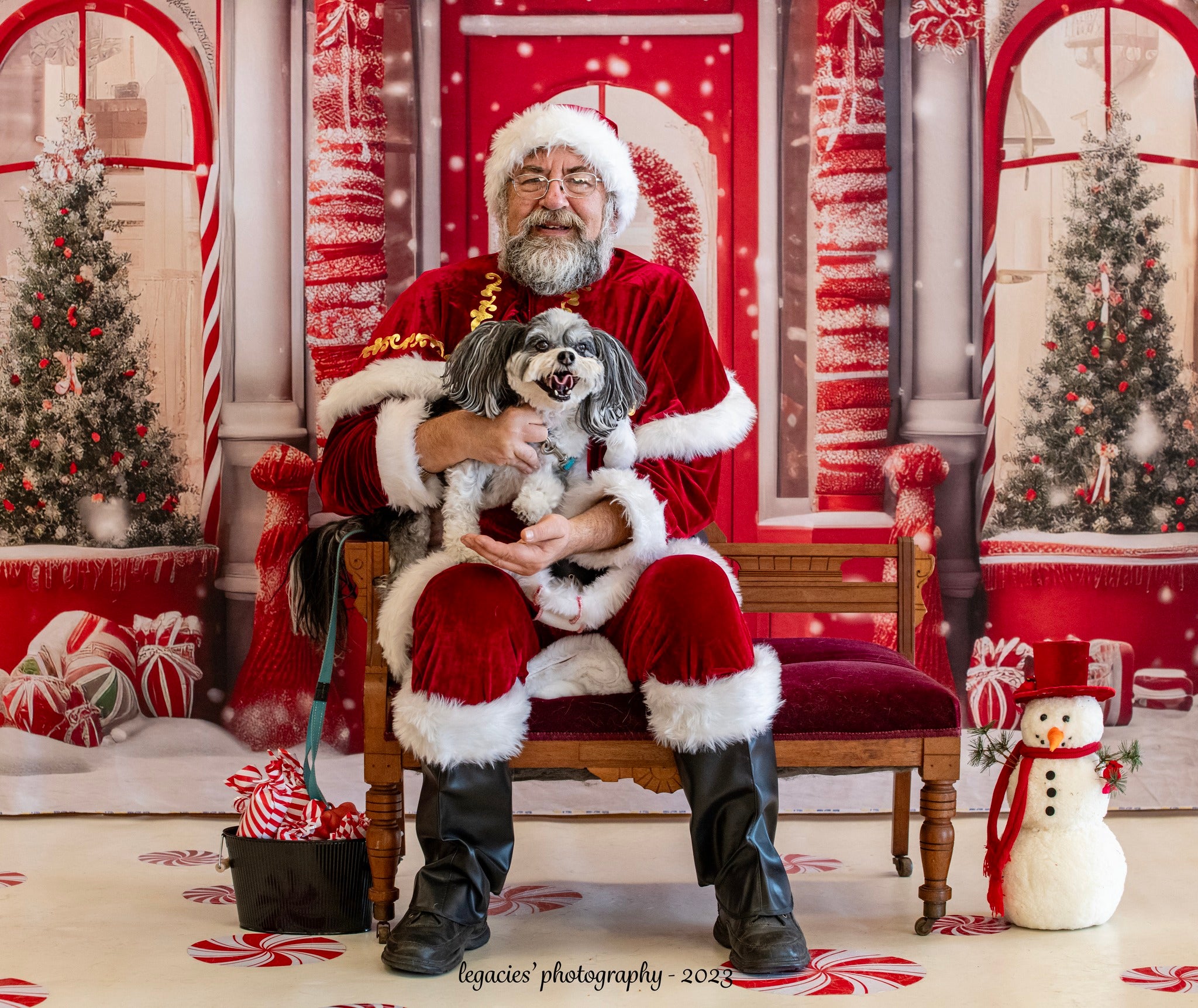Kate Weihnachten Rot Süßigkeiten Shop Hintergrund von Chain Photography - Kate Backdrop.de