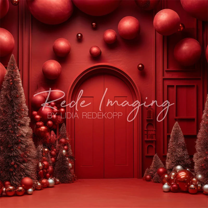 Kate Rote Tür Weihnachten Hintergrund Von Lidia Redekopp