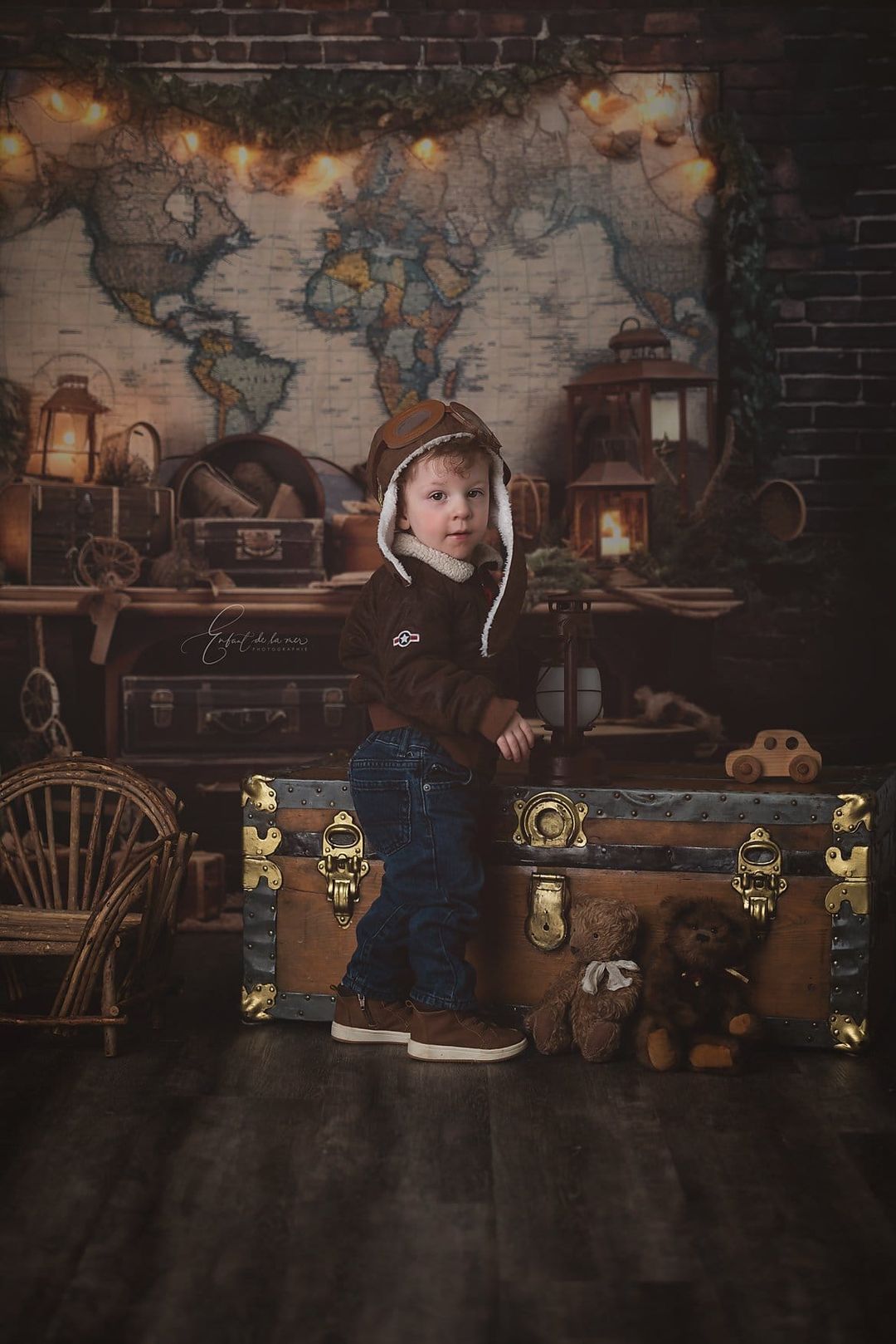 Kate Reise die Weltkarte als Hintergrund von Emetselch - Kate Backdrop.de