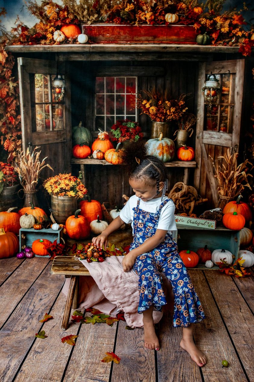 Kate Herbst/Fall Kürbis Shop Hintergrund von Emetselch - Kate Backdrop.de