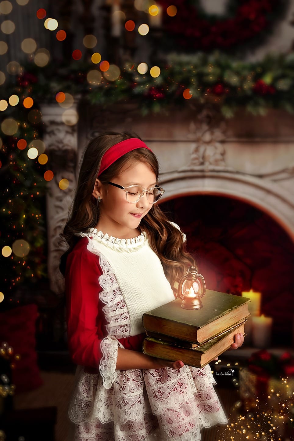 Kate Weihnachten Retro-Kamin Hintergrund von Emetselch - Kate Backdrop.de