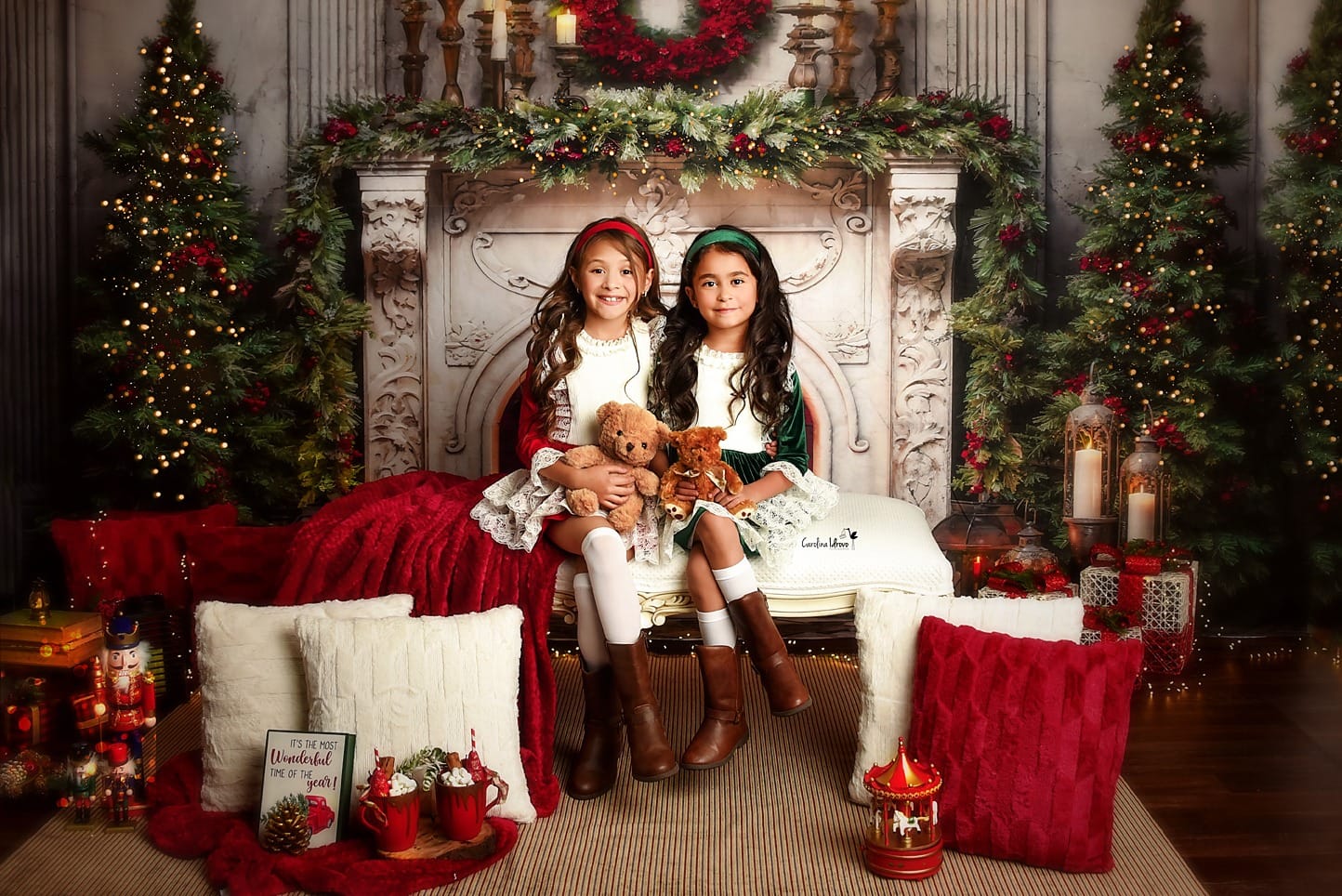 Kate Weihnachten Retro-Kamin Hintergrund von Emetselch - Kate Backdrop.de