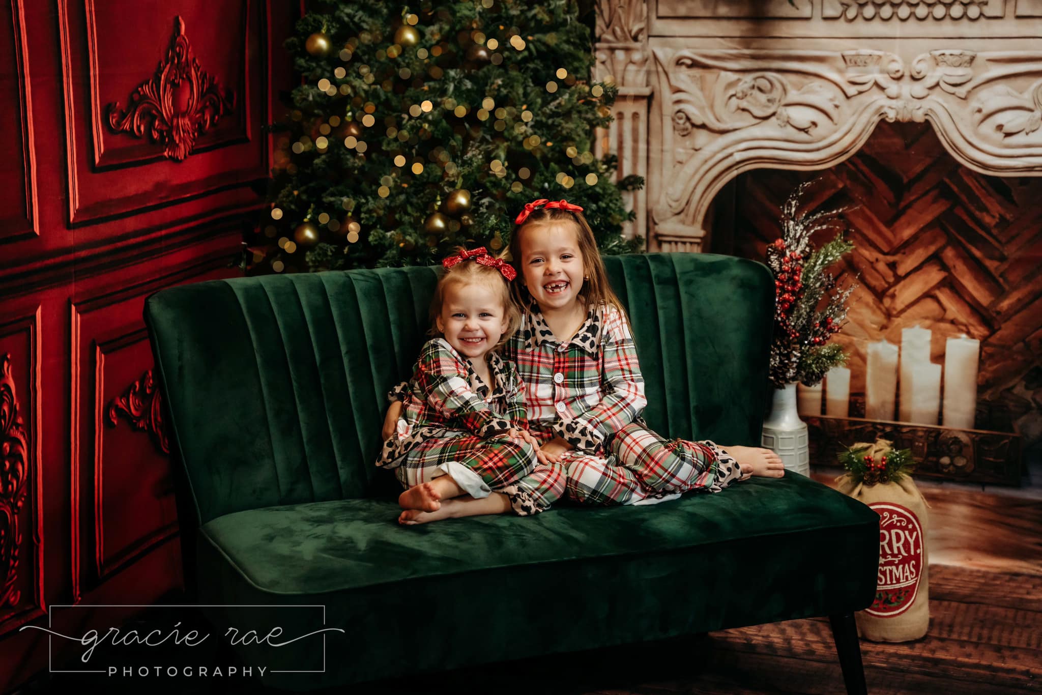 Kate Weihnachten viktorianischer roter Wandkamin Zimmer Set(8ftx8ft&10ftx8ft&8ftx10ft) - Kate Backdrop.de