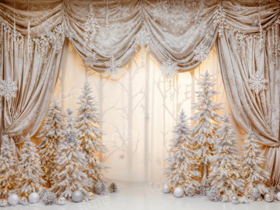 Kate Weihnachten Golden Wonderland Vorhang Hintergrund von Emetselch - Kate Backdrop.de