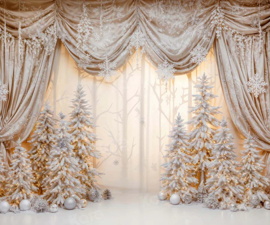 Kate Weihnachten Golden Wonderland Vorhang Hintergrund von Emetselch - Kate Backdrop.de