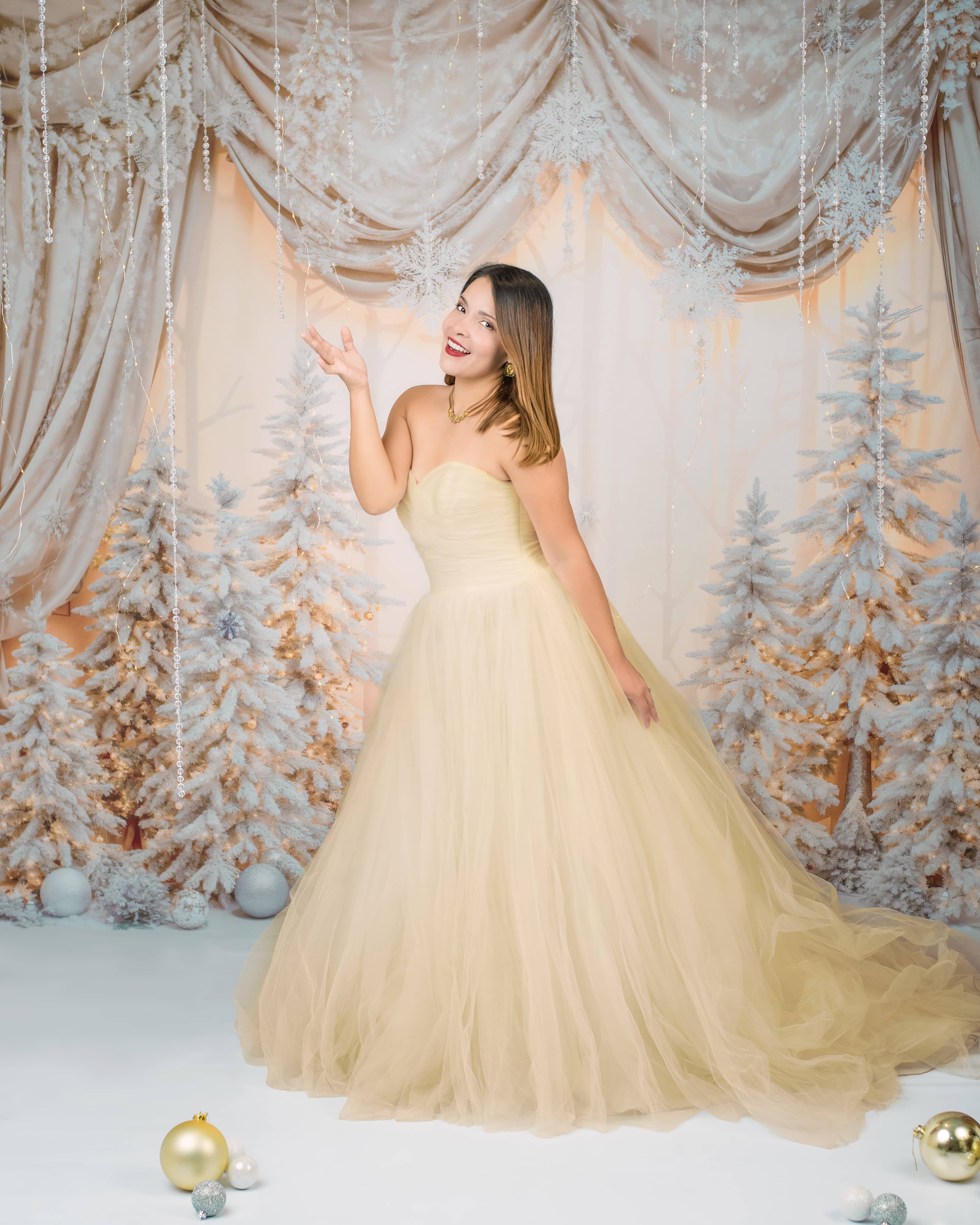 Kate Weihnachten Golden Wonderland Vorhang Hintergrund von Emetselch - Kate Backdrop.de