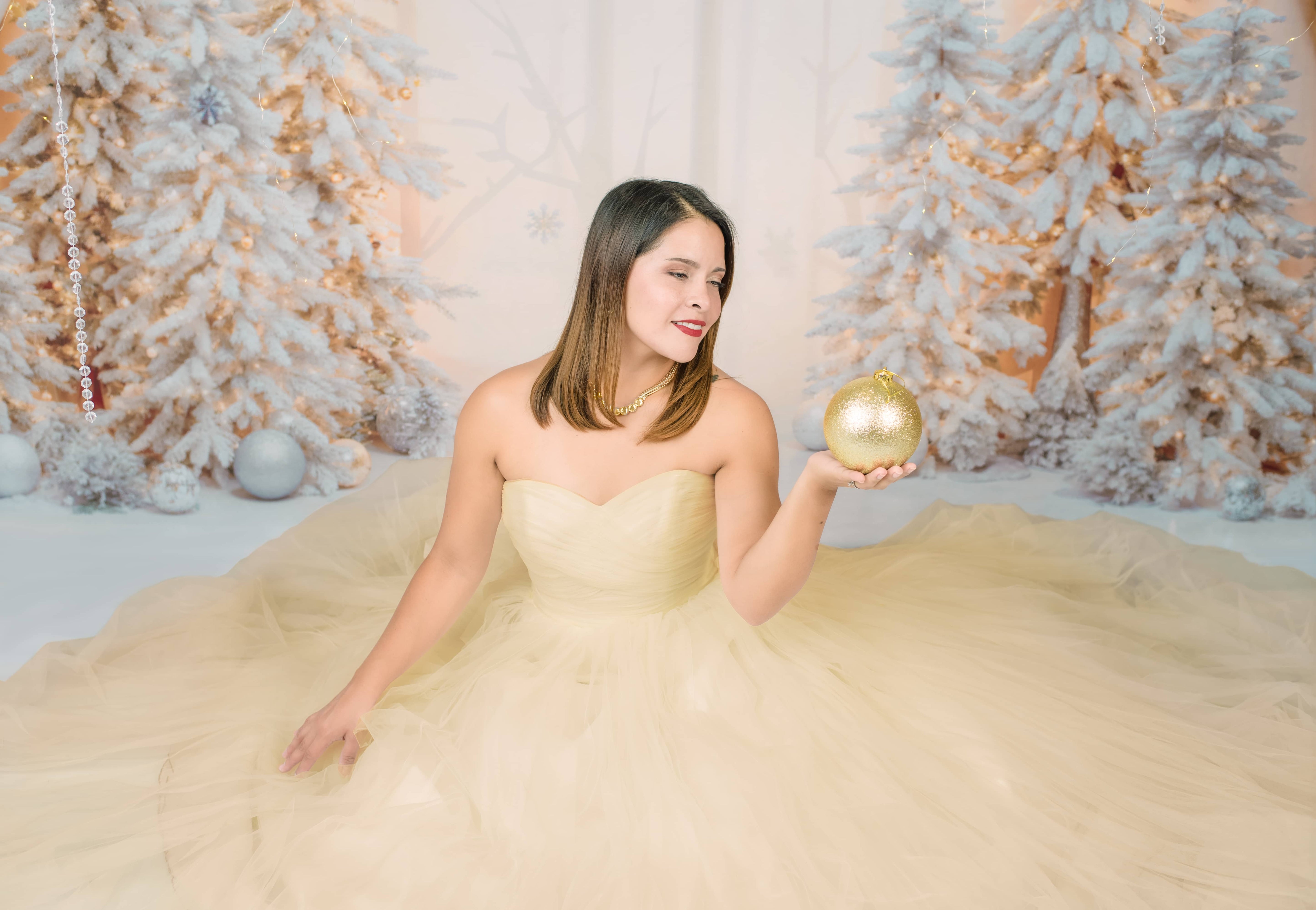 Kate Weihnachten Golden Wonderland Vorhang Hintergrund von Emetselch - Kate Backdrop.de