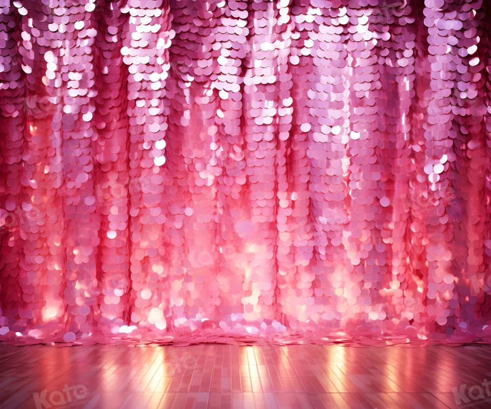 Kate Valentinstag Rosa Pailletten Wand Hintergrund für Fotografie - Kate Backdrop.de