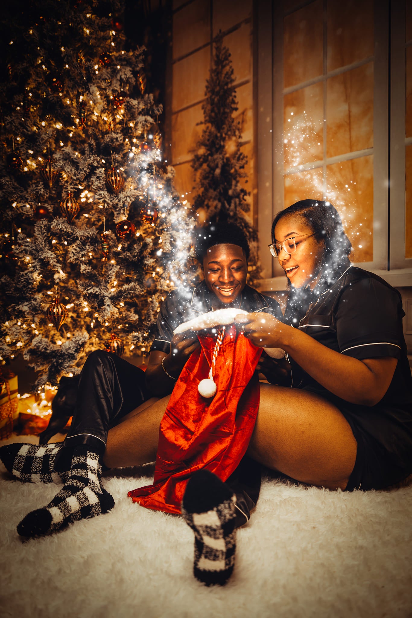 Kate Weihnachten Outdoor Weiß Fenster Schnee Hintergrund von Chain Photography - Kate Backdrop.de