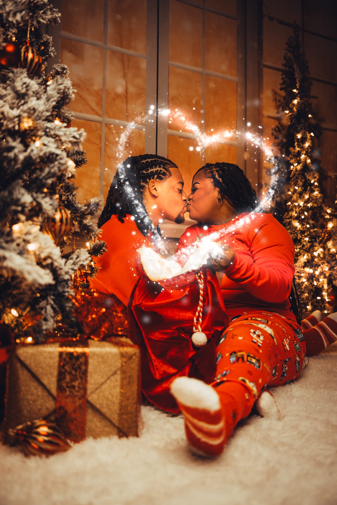 Kate Weihnachten Outdoor Weiß Fenster Schnee Hintergrund von Chain Photography - Kate Backdrop.de