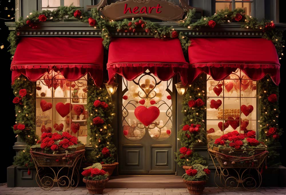 Kate Valentinstag Love Heart Store-Hintergrund Entworfen von Emetselch - Kate Backdrop.de