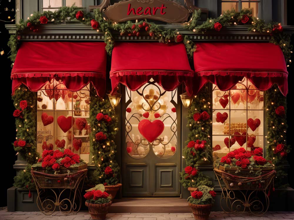 Kate Valentinstag Love Heart Store-Hintergrund Entworfen von Emetselch - Kate Backdrop.de