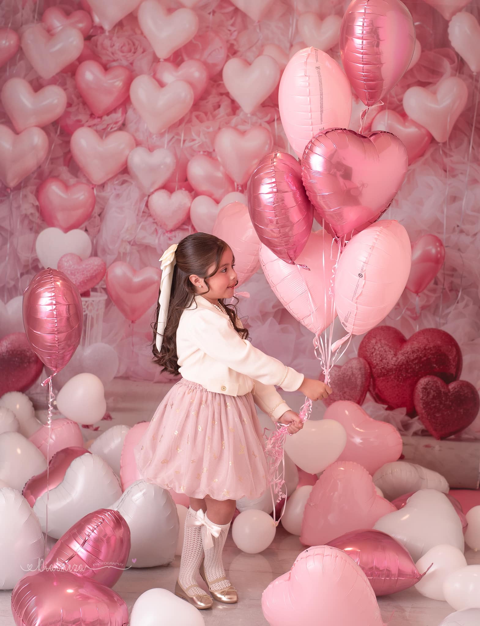 Kate Valentinstag Rosa Liebe Herz Ballon Romantische Raum Hintergrund von Emetselch - Kate Backdrop.de