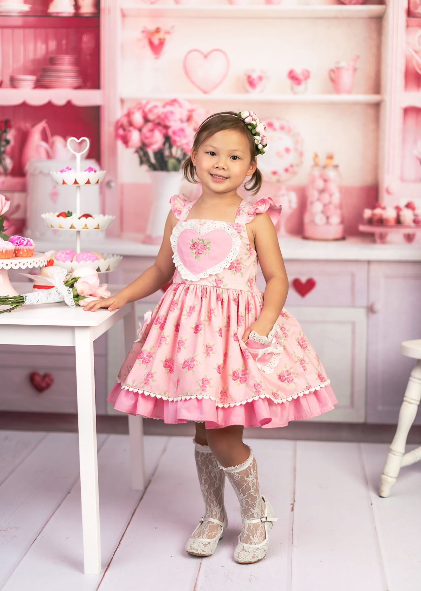 Kate Valentinstag Rosa Süße Küche Hintergrund von Emetselch - Kate Backdrop.de