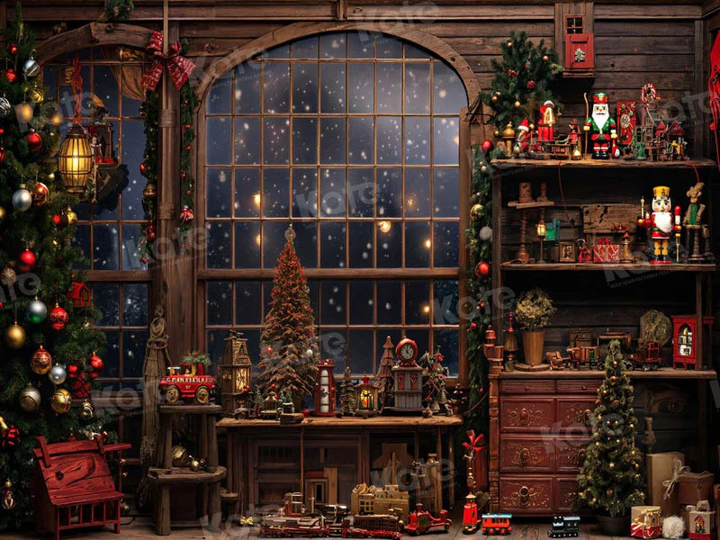Kate Weihnachten Hintergrund Weihnachts-Weihnachtsmann-Zimmer für Fotografie - Kate Backdrop.de
