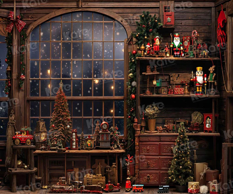 Kate Weihnachten Hintergrund Weihnachts-Weihnachtsmann-Zimmer für Fotografie - Kate Backdrop.de