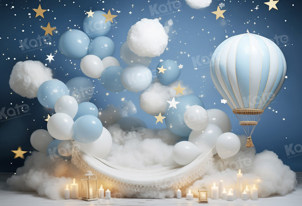 Kate Kuchen Smash Süßtraum Heißluftballon Fleece Hintergrund Entworfen von Chain Photography