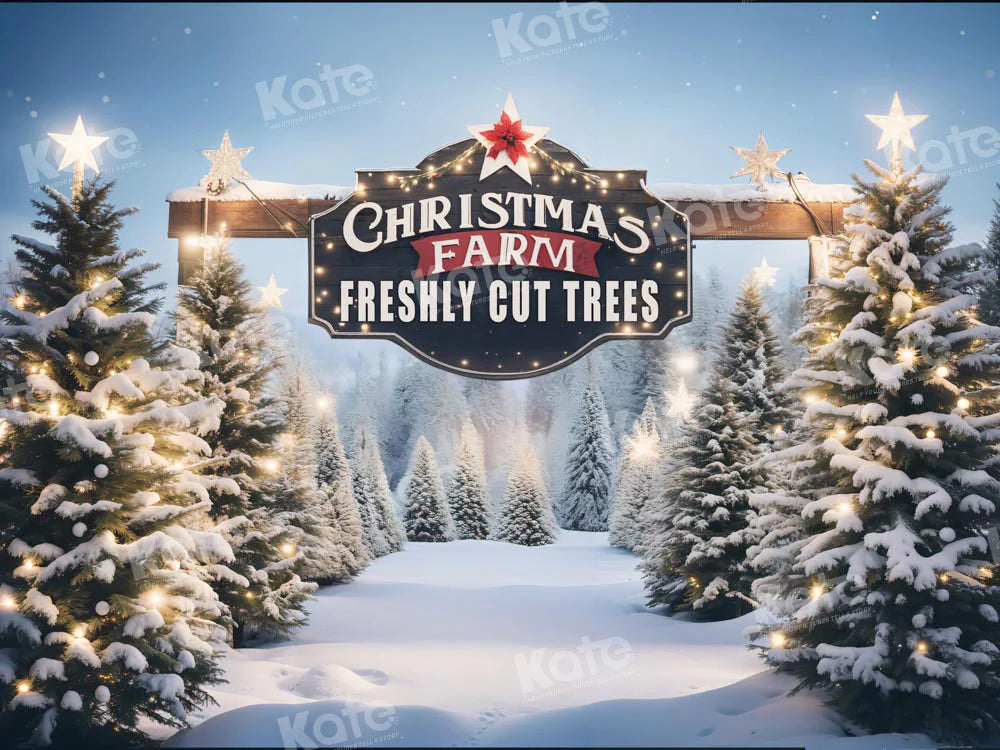 Kate Weihnachten Bauernhof Hintergrund für Fotografie - Kate Backdrop.de