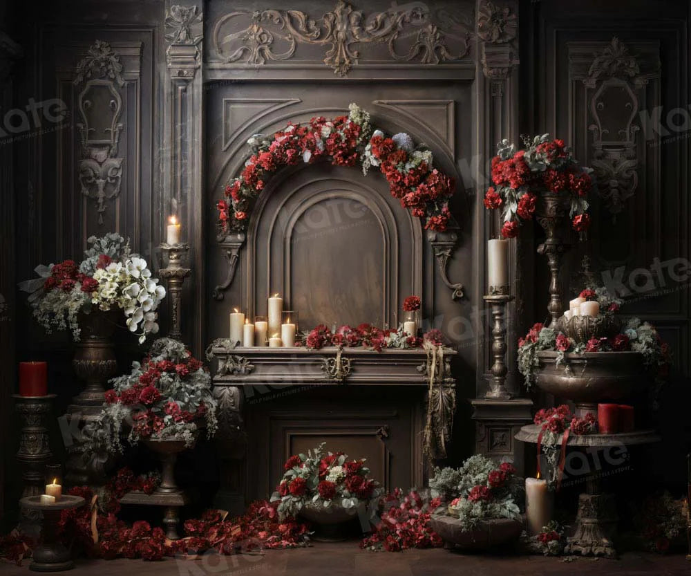 Kate Valentine's Day Floral Retro Zimmer Hintergrund von Emetselch - Kate Backdrop.de