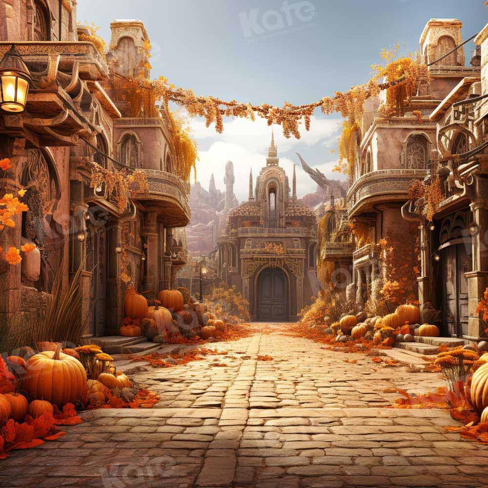 Kate Herbst Kürbis Schloss Hintergrund von Chain Photography - Kate Backdrop.de