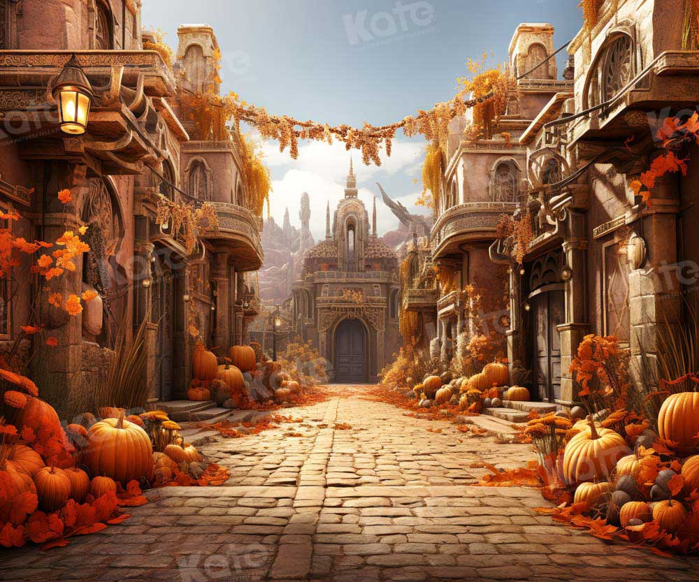 Kate Herbst Kürbis Schloss Hintergrund von Chain Photography - Kate Backdrop.de