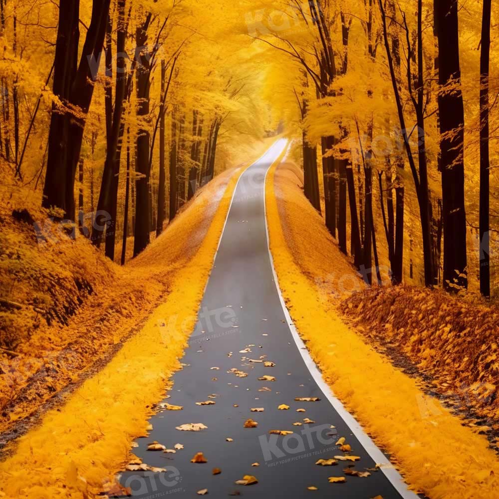 Kate Herbst blätter Pfad Hintergrund von Chain Photography - Kate Backdrop.de