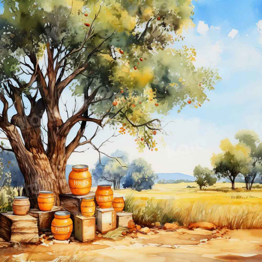 Kate Herbstbaum Ölgemälde Hintergrund für Fotografie - Kate Backdrop.de