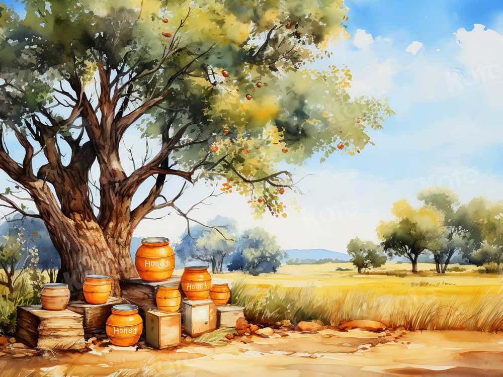 Kate Herbstbaum Ölgemälde Hintergrund für Fotografie - Kate Backdrop.de