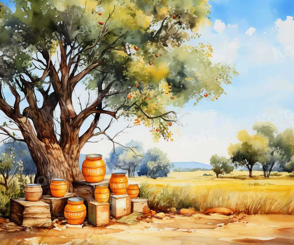 Kate Herbstbaum Ölgemälde Hintergrund für Fotografie - Kate Backdrop.de