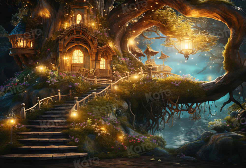 Kate Frühling/Sommer Magic Tree House Hintergrund von Chain Photography - Kate Backdrop.de