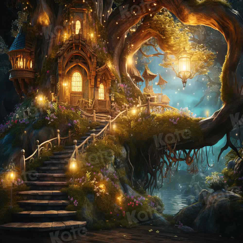 Kate Frühling/Sommer Magic Tree House Hintergrund von Chain Photography - Kate Backdrop.de