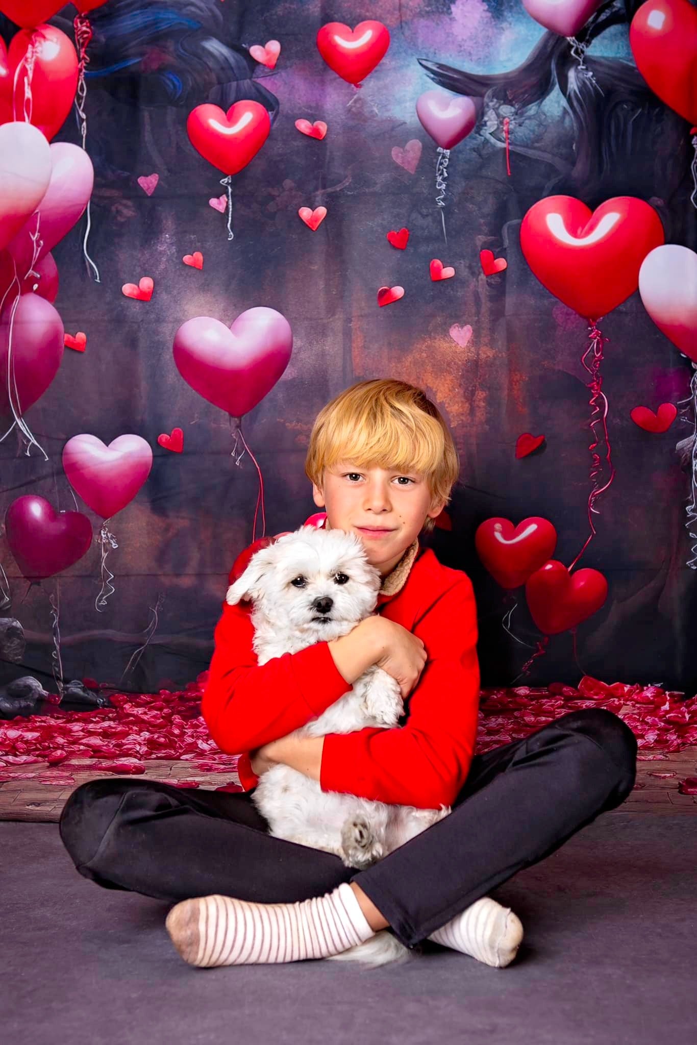 Kate Valentinstag Liebe Luftballons Hintergrund für Fotografie - Kate Backdrop.de